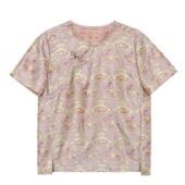 气质女装 桑蚕丝蜀锦祥云灵芝纹上衣时尚 新中式 C515123 清月