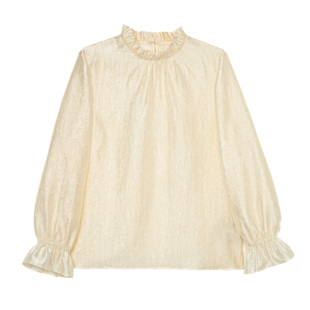 【书语】新中式国风衬衣时尚气质木耳领衬衫女装休闲百搭F25296