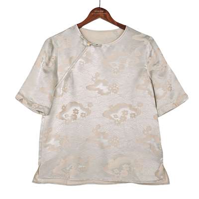 (特价福利)【嘉言】中国风桑蚕丝新中式显气质复古外套上衣 68131