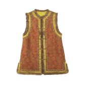 马甲G518131 复古拼色无袖 金秋 新中式