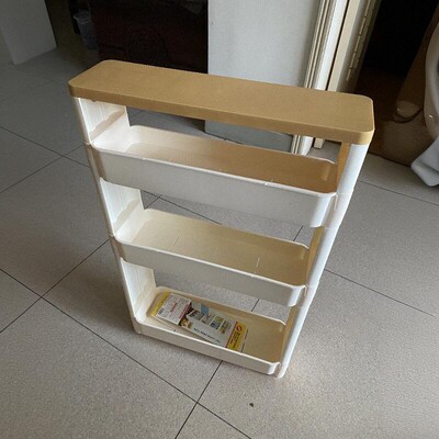 12cm超窄夹缝隙置物架厨房冰箱侧边小储物卫生间落地移动收纳柜10