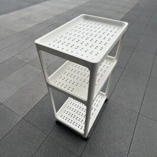 脸盆架防水带轮落地式加厚厕所厨房置物架可移动长方形转角小推车