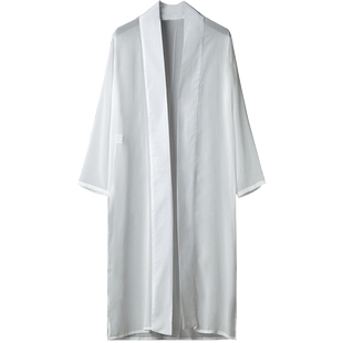 夏季透气宽松轻薄开衫男过膝长款对襟仙气古风汉服长衫大氅披风