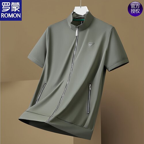 罗蒙男士夏季高端冰丝薄款开衫