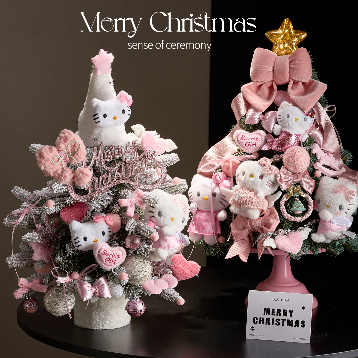 hellokitty圣诞树桌面摆件