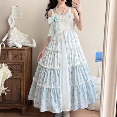 原创连衣裙少女jsk吊带裙长裙