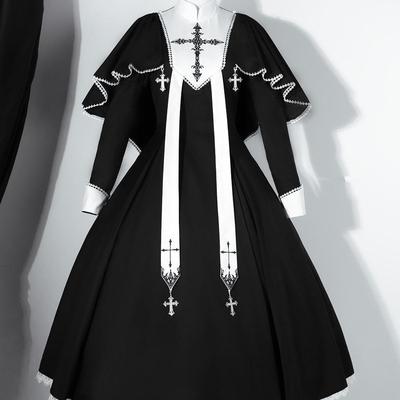 修道院修女斗篷连衣裙熊逗酱