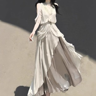 审判天使原创希腊风lolita洛丽塔斗篷刺绣连衣裙斗篷春夏神女表演