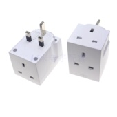 英标一转三转换插头插座带儿童保护门13A英国香港英规转换插头座