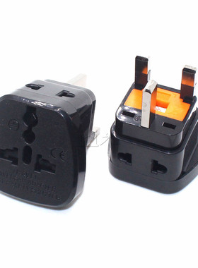 英式大面包转换插头带安全门香港马来西亚新加坡插头SSI-7S黑色