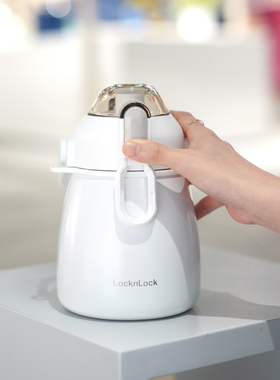 乐扣乐扣lock大容量背带吸管保温杯两用大肚杯316L不锈钢学生水杯