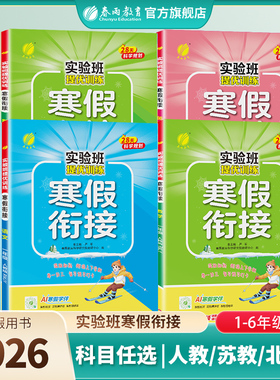 2026实验班寒假衔接小学一二三四五六123456年级人教苏教北师大版RJ版SJ版期末复习一本通作业练习册试卷预复习大通关官方旗舰店