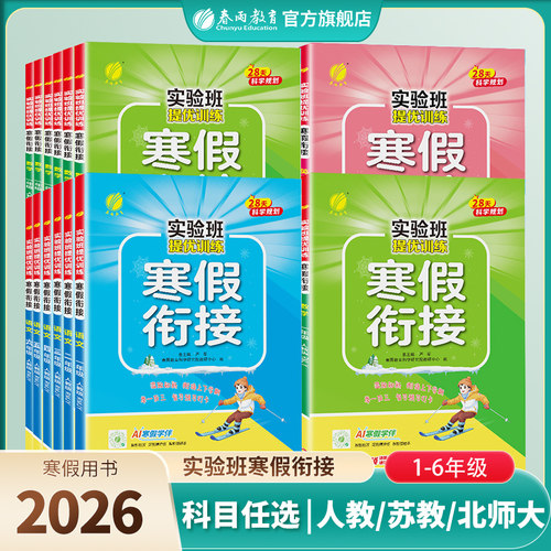 2026实验班寒假衔接小学一二三四五六123456年级人教苏教北师大版RJ版SJ版期末复习一本通作业练习册试卷预复习大通关官方旗舰店