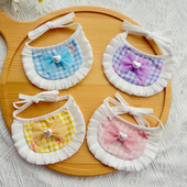 25夏款 猫咪项圈宠物围脖围巾狗狗围兜口水巾小猫小狗亮面蝴蝶结