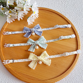 25秋宠物项圈领结狗狗颈圈可爱蝴蝶结小猫配饰挂饰珍珠小碎花清新