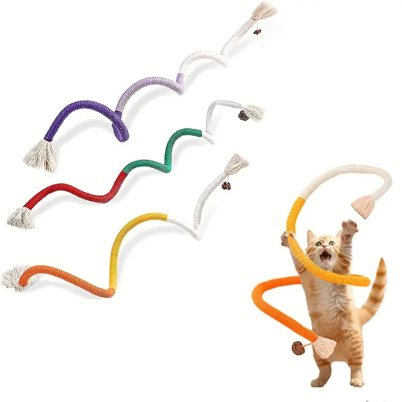 猫咪咬咬绳猫玩具自嗨解闷神器磨牙棒玩具耐咬小猫狗狗逗猫棒用品