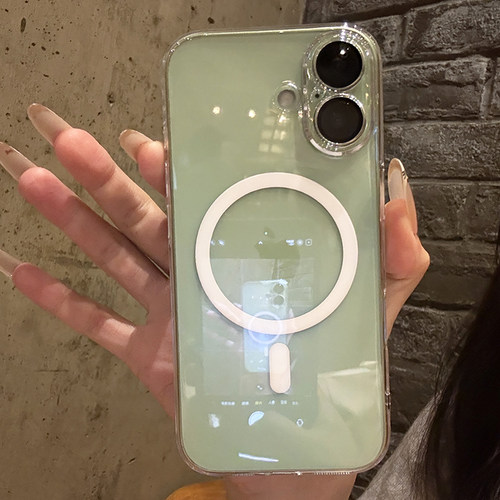 适用于苹果17全包磁吸高透手机壳