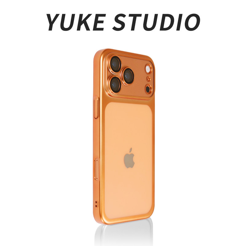 原机色星宇橙适用于iPhone17promax手机壳新款全包带镜头膜苹果air透明轻薄电镀16磨砂15商务高级感14防摔硬
