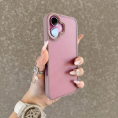 灰粉色iPhone16plus肤感磨砂透明15promax全包简约14时尚 适用于苹果16手机壳新款 亚克力17防摔硬 粉 好温柔