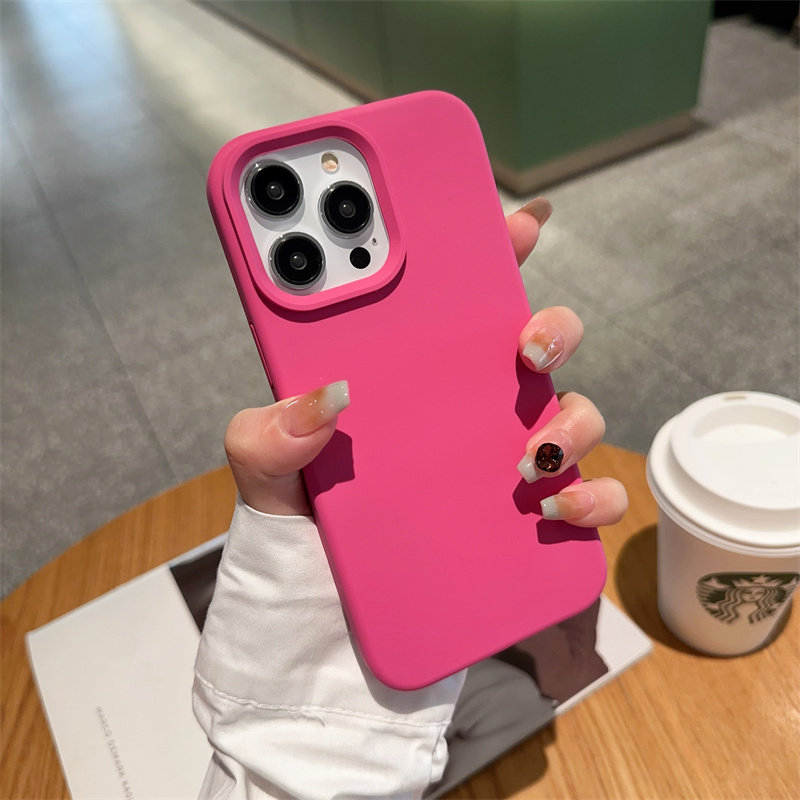 Apple苹果15promax液态硅胶简约