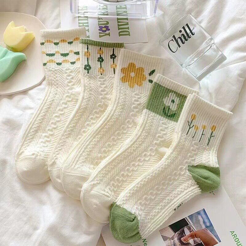 袜子春夏女中筒新款ins潮日系运动袜