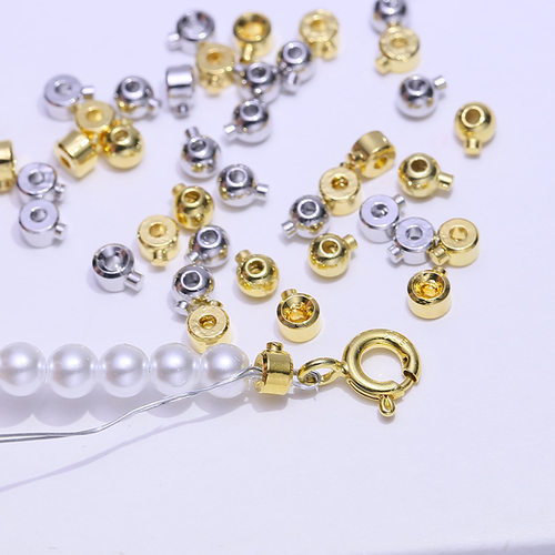 DIY配件珍珠项链钢丝夹头收尾