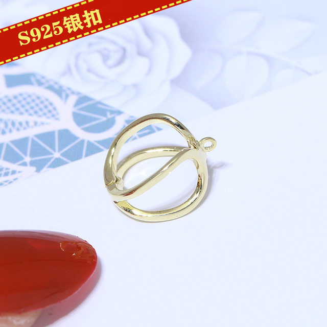 DIY配件s925毛衣链斜扣固定串珠