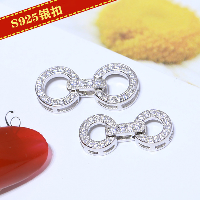 DIYS925纯银珍珠项链圆形手链