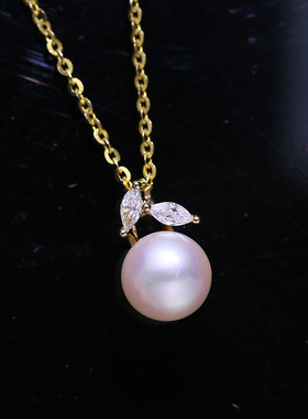 DIY配件S925纯银珍珠吊坠空托