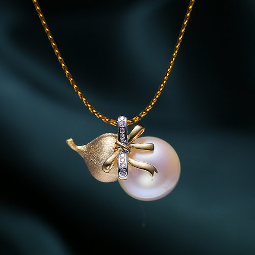 DIY配件S925纯银双色葫芦吊坠空