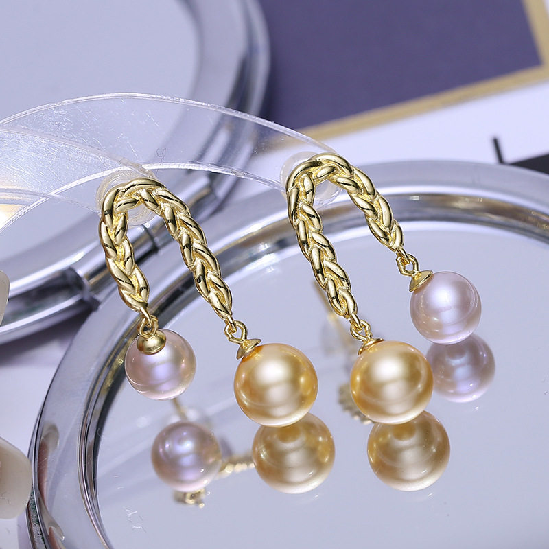 DIY配件S925纯银珍珠耳钉耳环空