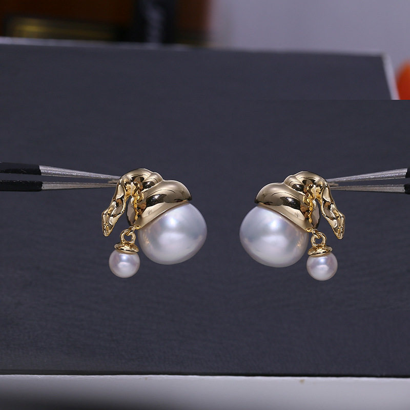 diy珍珠配件耳环吊坠套装空托