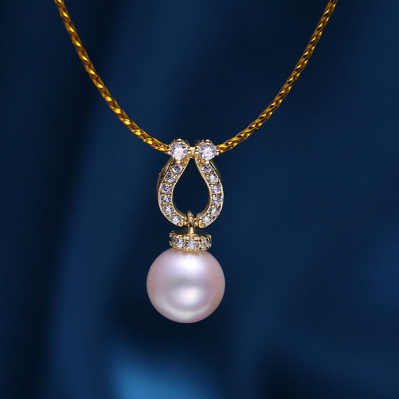 DIY配件S925纯银简约百搭珍珠吊