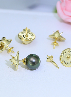 DIY饰品配件 时尚插针刺马针蝴蝶帽玉石玛瑙翡翠珍珠胸针女空托