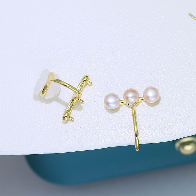 DIY珍珠配件 S925纯银平衡木耳夹耳环耳饰空托 半成品手工银托 女,饰品/流行首饰/时尚饰品新,其他DIY饰品配件,淘宝优惠券,粉丝福利购,淘宝优惠卷