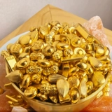 Сплав талисман идеальный маленький слиток золотой кирпич золотая фасоль черепаха удачи Жуйи рис золотая фасоль рог изобилия начинка