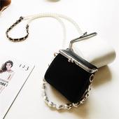 韩国烟盒小众包包2026新款 简约百搭迷你个性 口红包链条夹子斜挎包