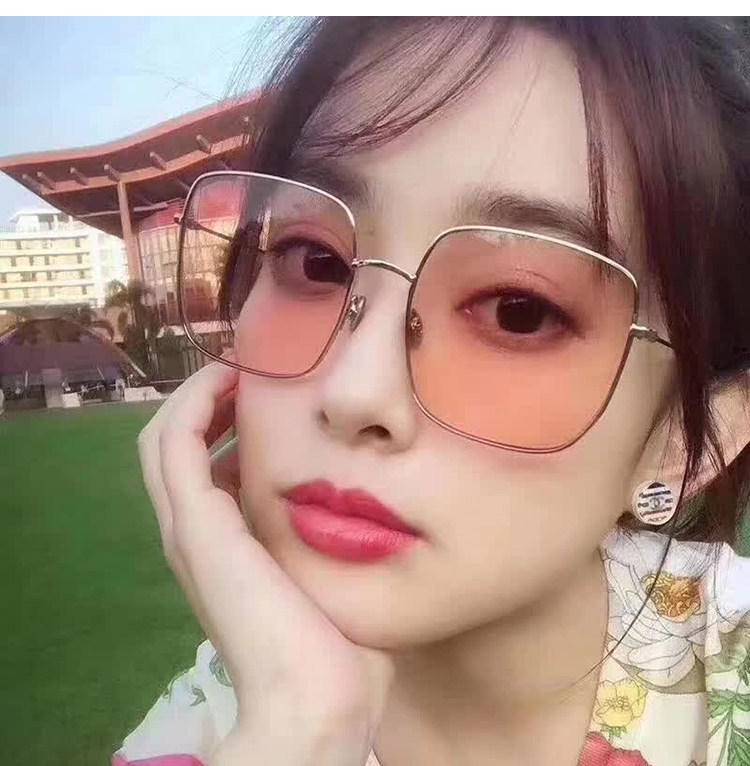 高级感近视墨镜女大框显瘦粉色紫色偏光太阳镜男圆脸网红防晒眼镜