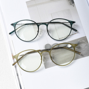 仅重7克超轻近视眼镜女潮ins圆框小脸防蓝光TR90眼镜框男可配度数