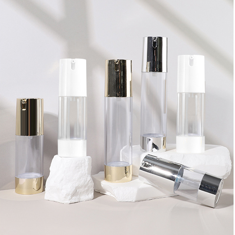 U型真空瓶隔离霜瓶 15ml30ml50ml化妆品乳液分装瓶防晒护肤瓶现货