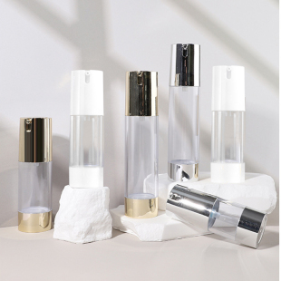 U型真空瓶隔离霜瓶 瓶防晒护肤瓶现货 15ml30ml50ml化妆品乳液分装