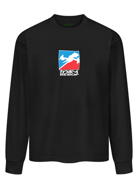 DE 星际牛仔T恤男260克重磅纯棉潮流宽松休闲长袖打底衫