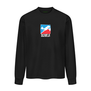 DE 星际牛仔T恤男260克重磅纯棉潮流宽松休闲长袖打底衫