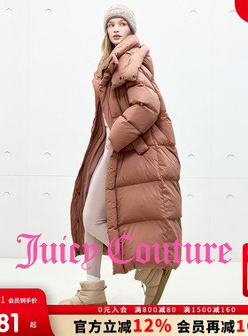 【90白鸭绒】Juicy Couture橘滋羽绒服女25年冬新款宽松加长外套