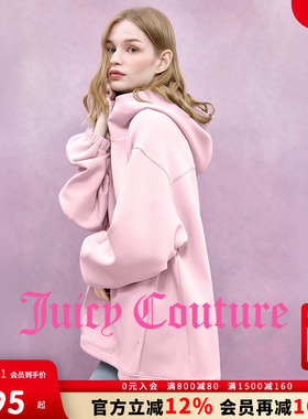 Juicy Couture【slow cleanfit系列】橘滋卫衣女25年秋冬粉色上衣