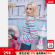 Juicy 毛衣撞色条纹宽松上衣 新款 Couture橘滋针织衫 女2026年春季