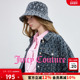 Juicy Couture橘滋渔夫帽女盆帽印花休闲遮阳帽子