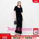Juicy Couture橘滋连衣裙女黑色千金气质丝绒长裙