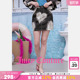 Couture橘滋半身裙女26春夏新款 Juicy 牛仔印花A字短裙 100%棉