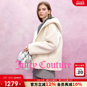 Juicy 含绵羊毛 Couture橘滋毛呢外套女连帽大衣